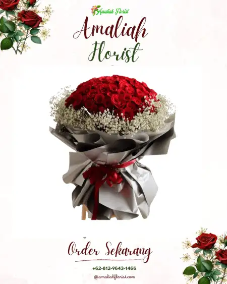 Buket Bunga Karet Kuningan