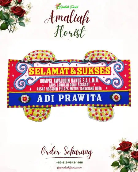 Papan Bunga Ucapan Selamat Karet Kuningan