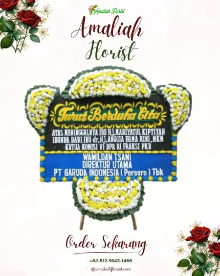Papan Bunga Duka Karet Kuningan